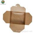 Disposable aliments à emporter brun kraft en papier emballage en papier